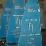 Blue Hall of Fame Trophies