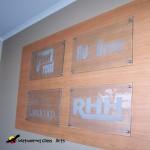 Glass Signs Engraved Mounted on Timber