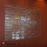 Peninsula Hotel wall mounted Glass Sign